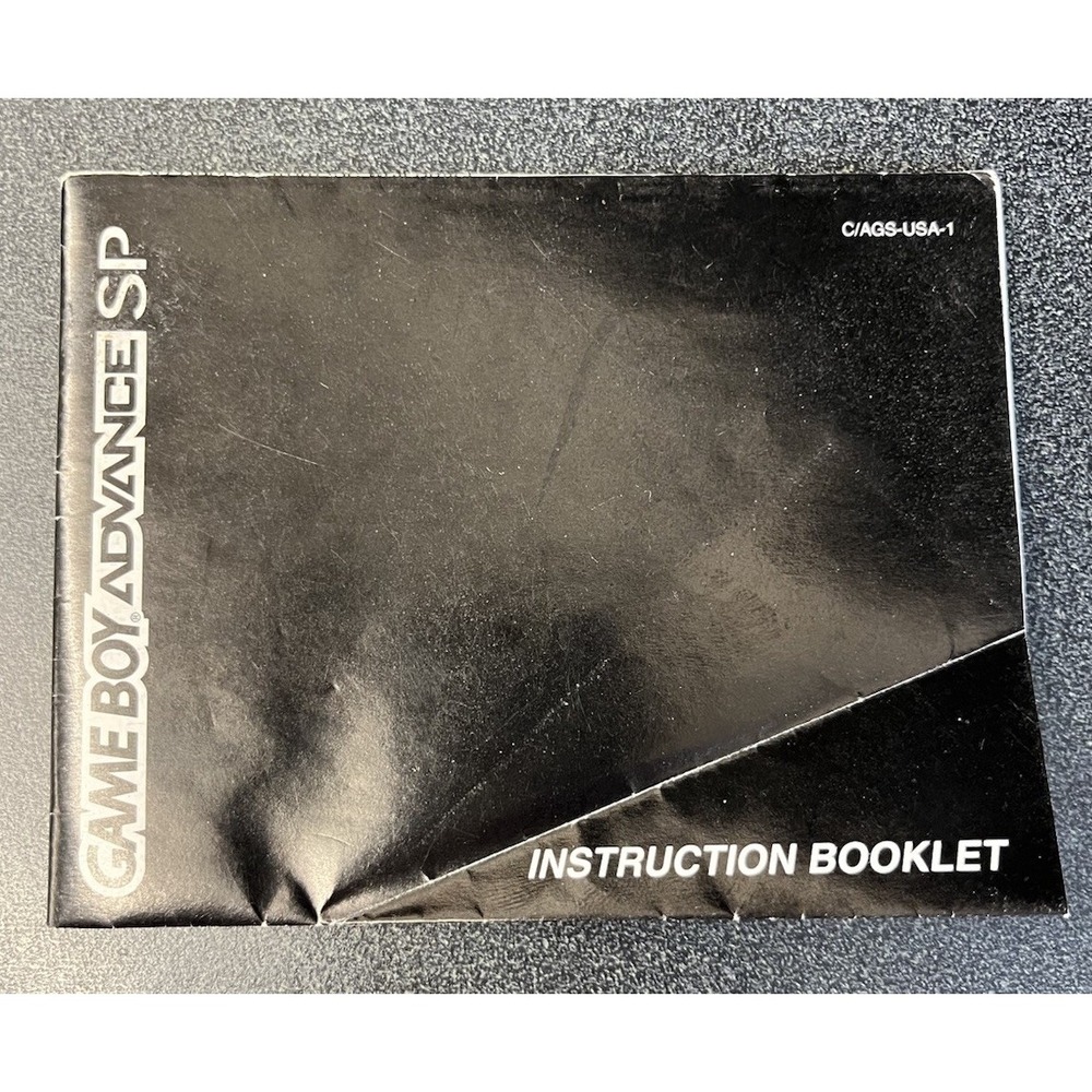 Game Boy Advance SP System Instruction Booklet Manual Only C/AGS-USA-1